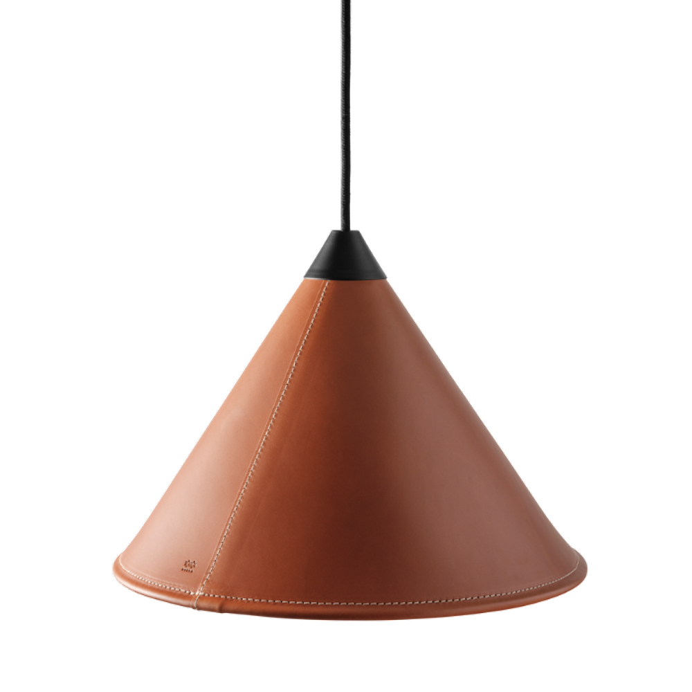 Leather Cone Lamp