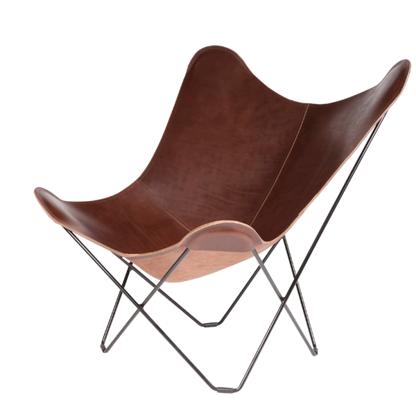 Silla mariposa de cuero