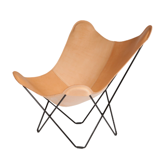 Silla mariposa de cuero