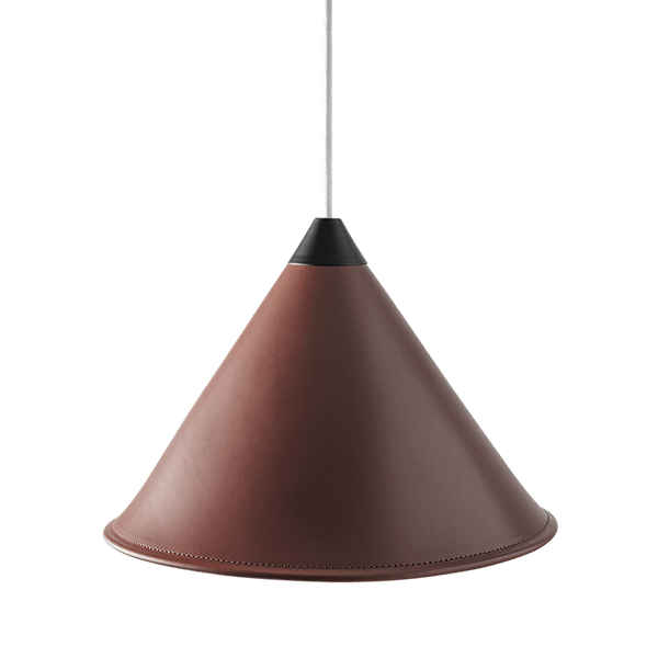 Leather Cone Lamp Large