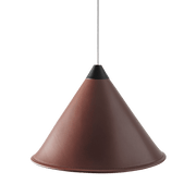 Leather Cone Lamp Large