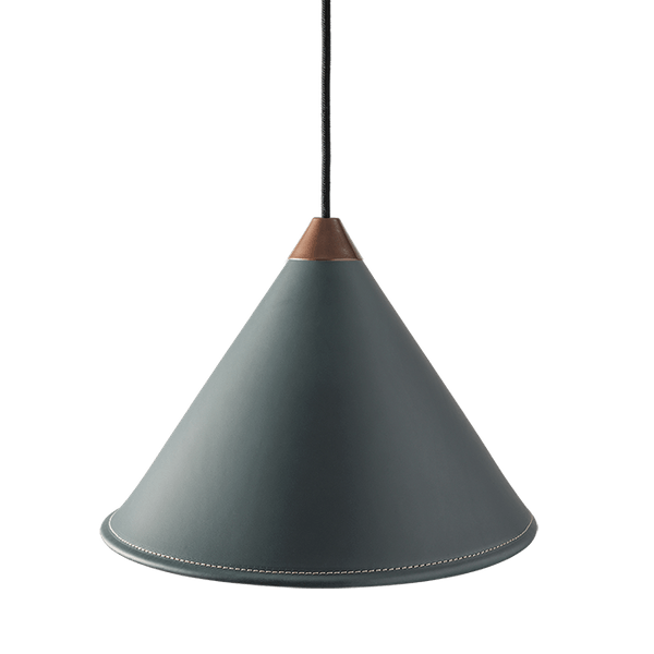 Leather Cone Lamp Large
