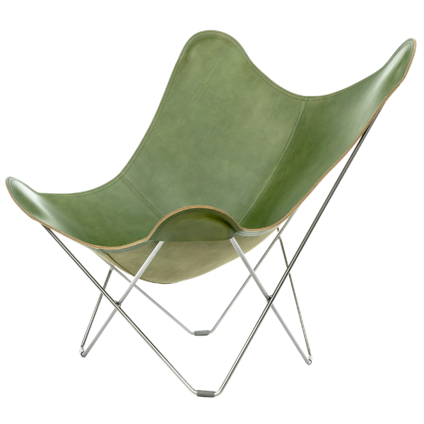 Silla mariposa de cuero