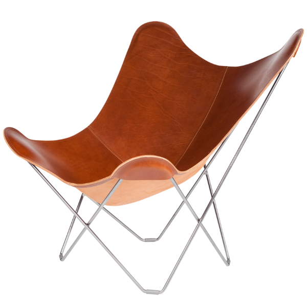 Silla mariposa de cuero