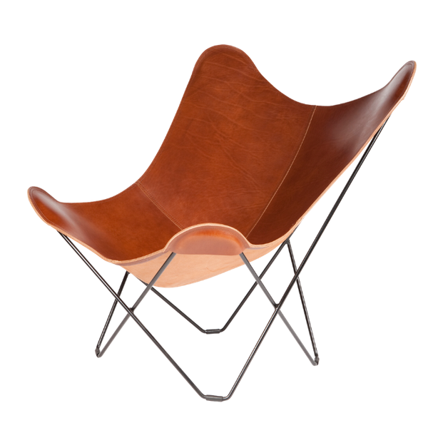 Silla mariposa de cuero