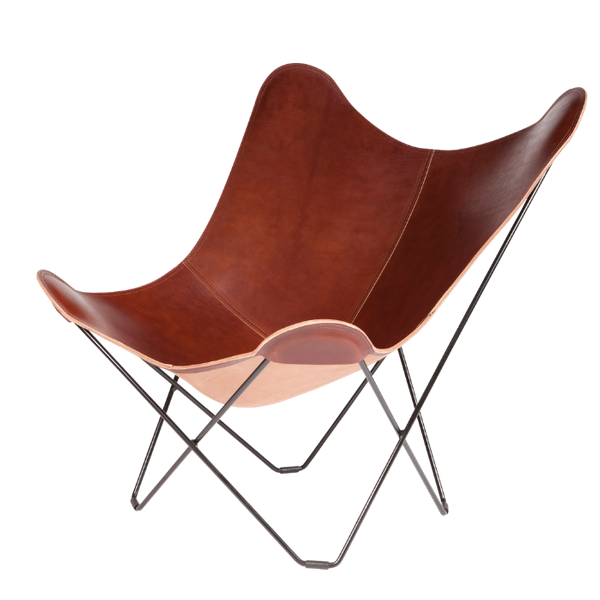 Silla mariposa de cuero