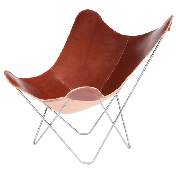 Silla mariposa de cuero