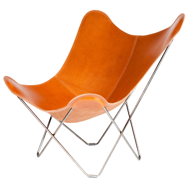 Silla mariposa de cuero