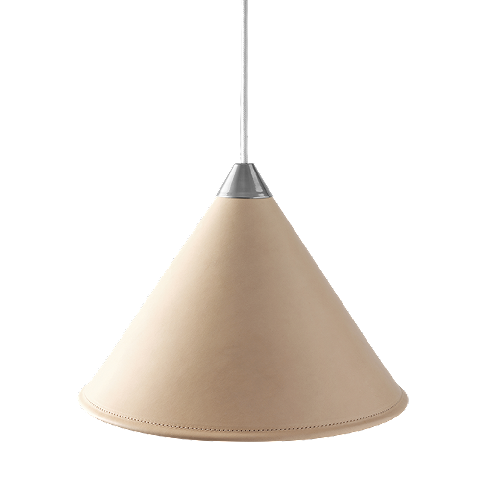 Leather Cone Lamp  Small