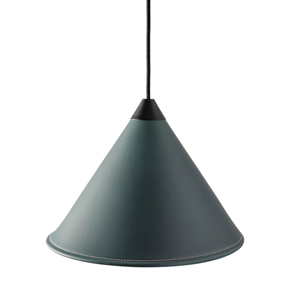 Leather Cone Lamp  Medium