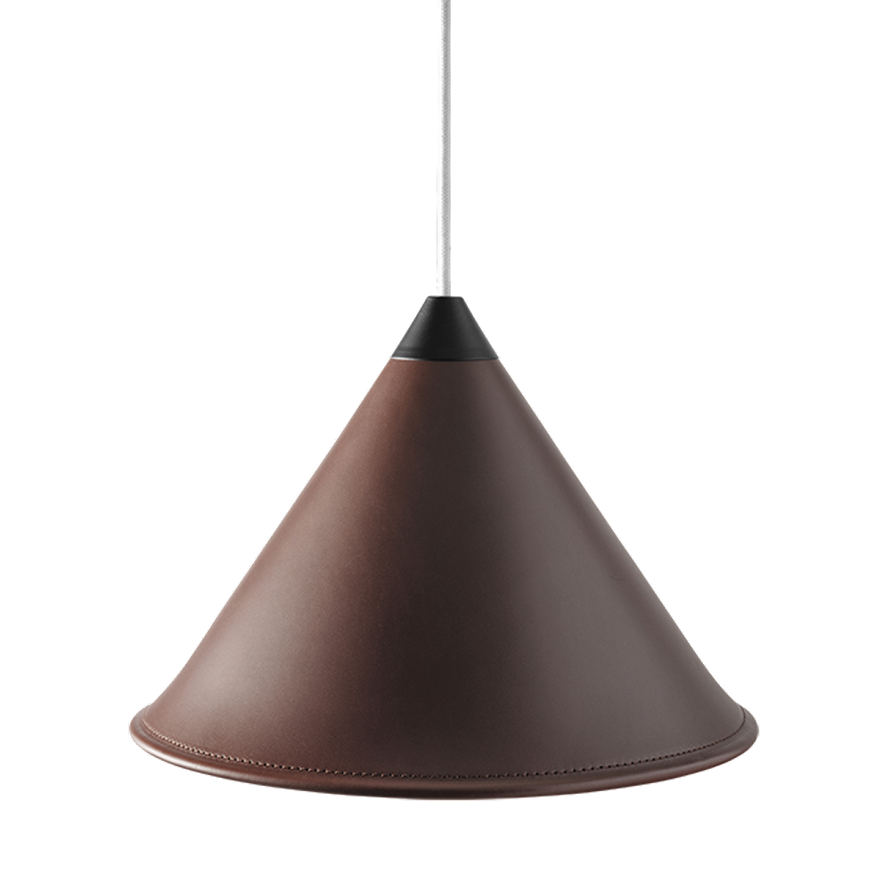 Leather Cone Lamp  Large