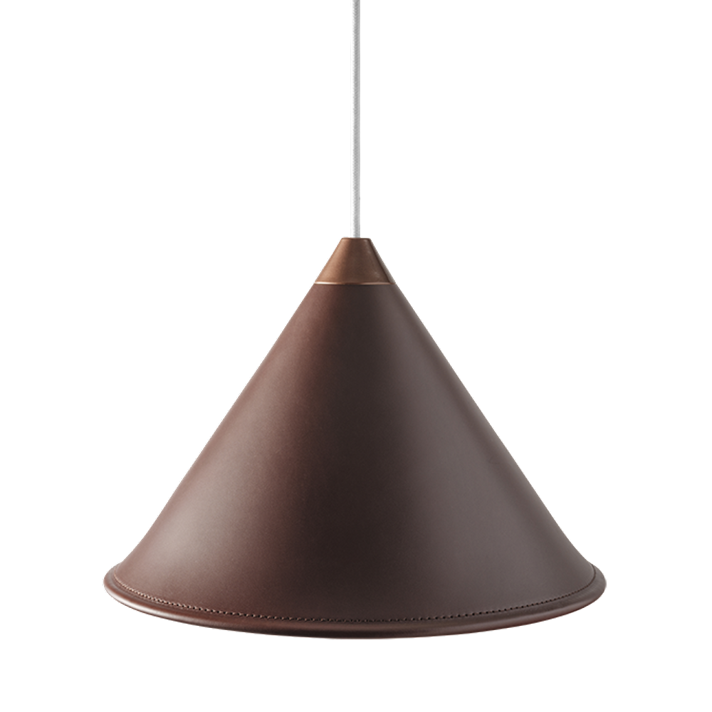 Leather Cone Lamp  Large
