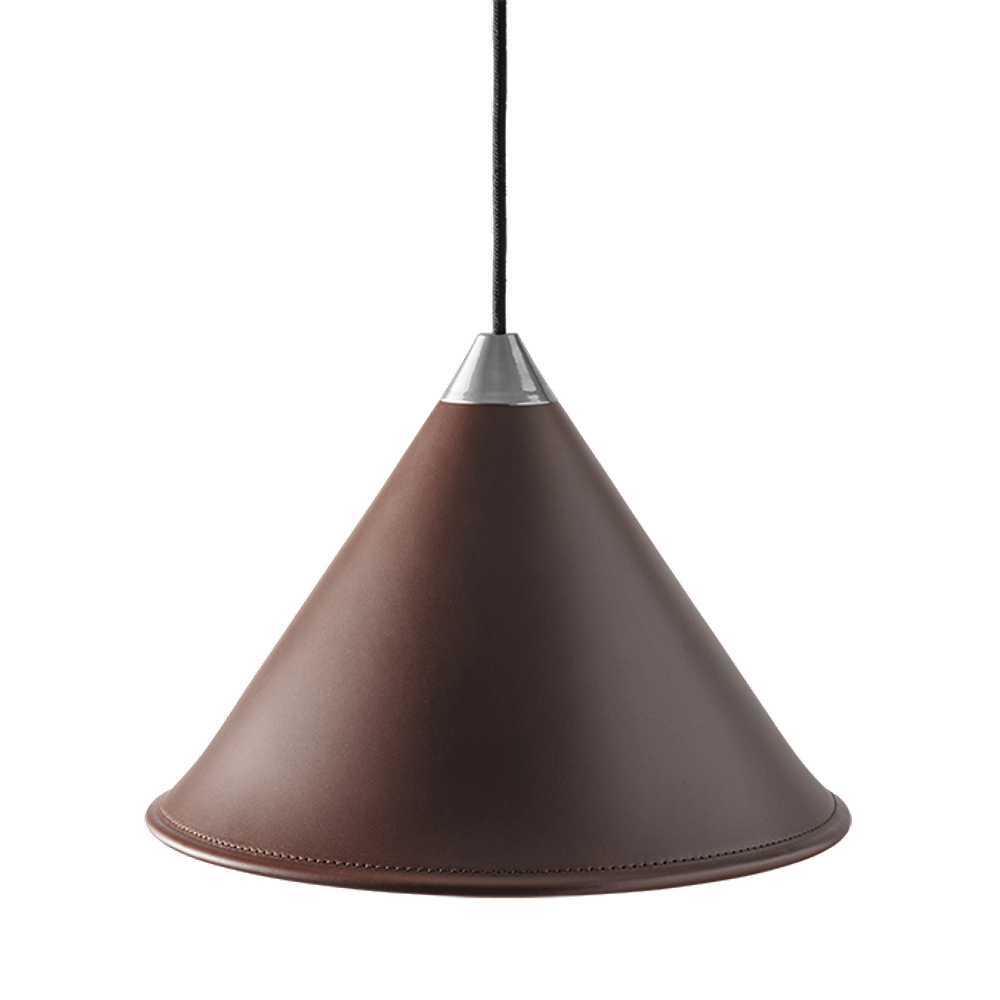 Leather Cone Lamp  Large