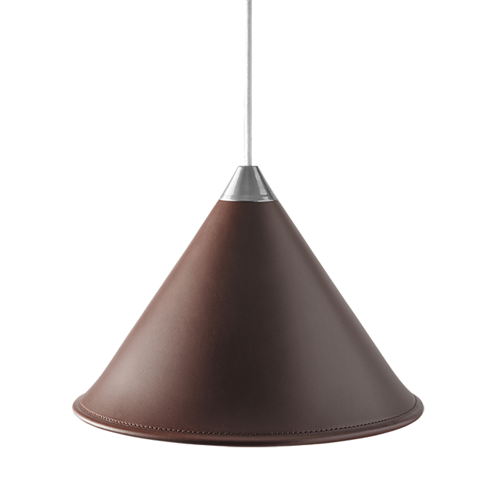 Leather Cone Lamp  Large