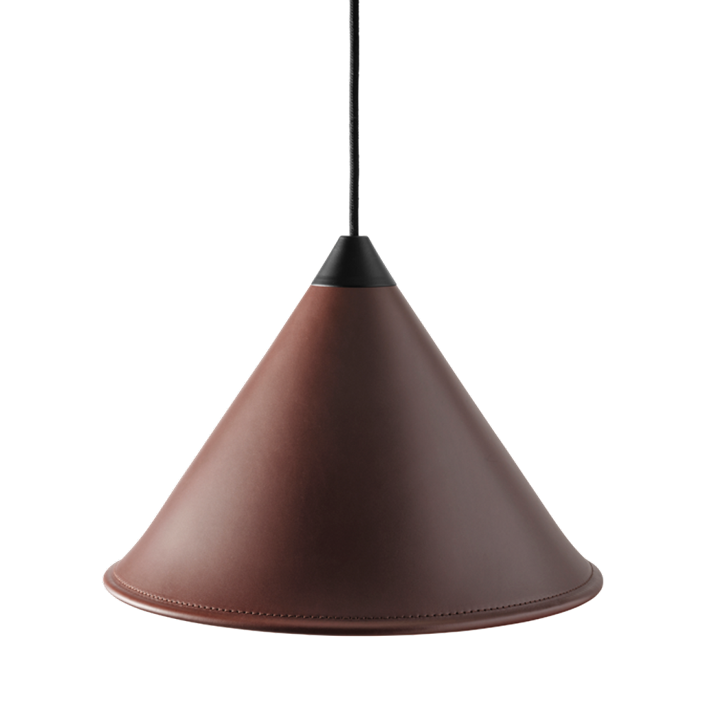Leather Cone Lamp  Large
