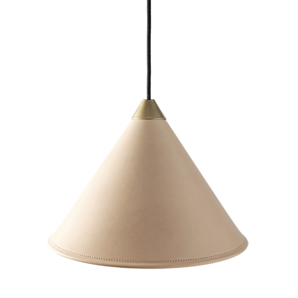 Leather Cone Lamp  Large