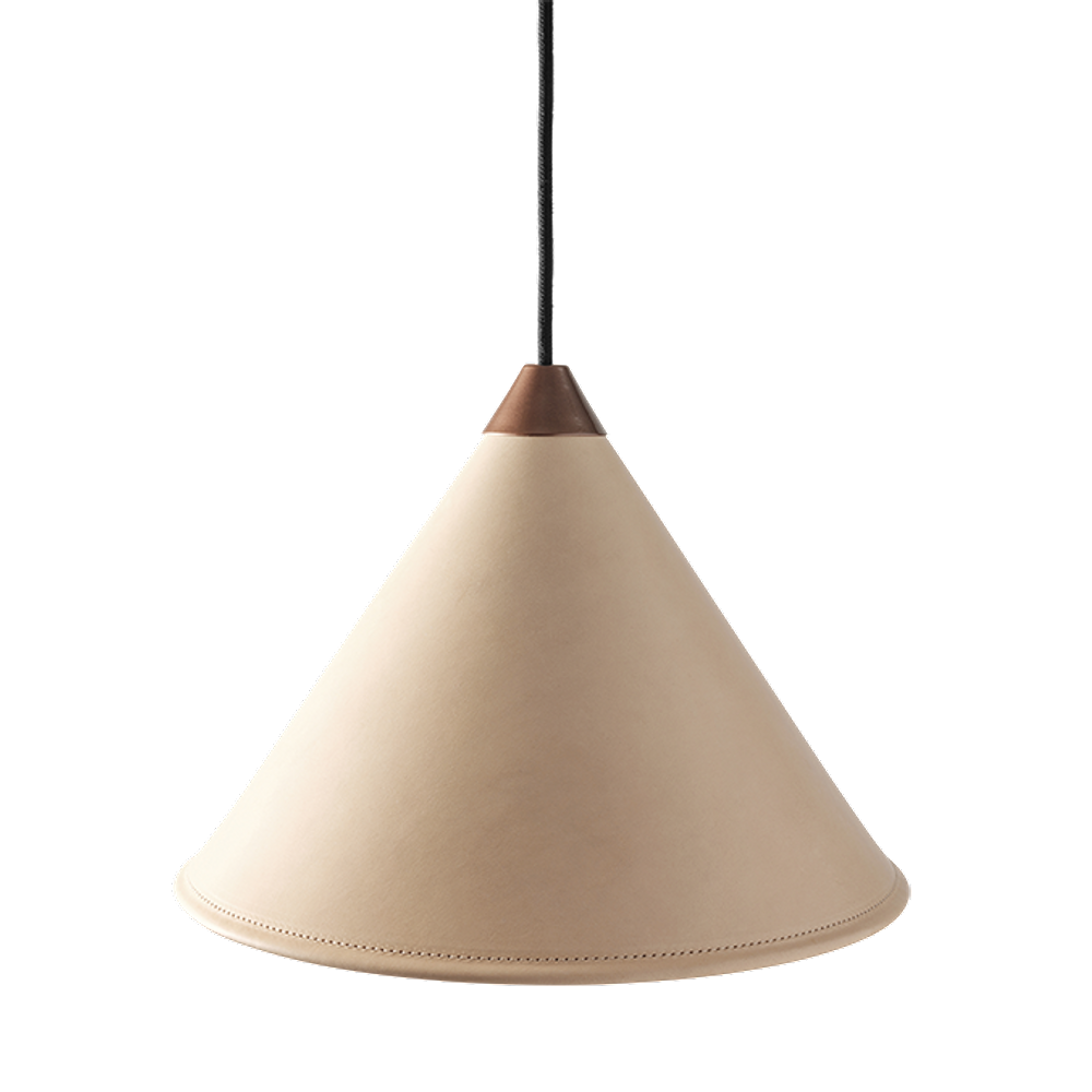 Leather Cone Lamp  Large