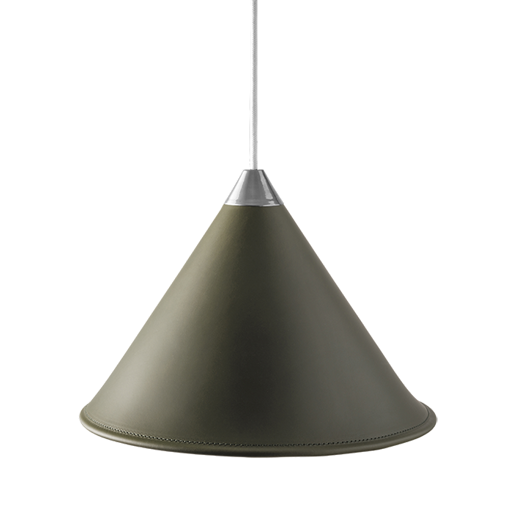 Leather Cone Lamp  Large