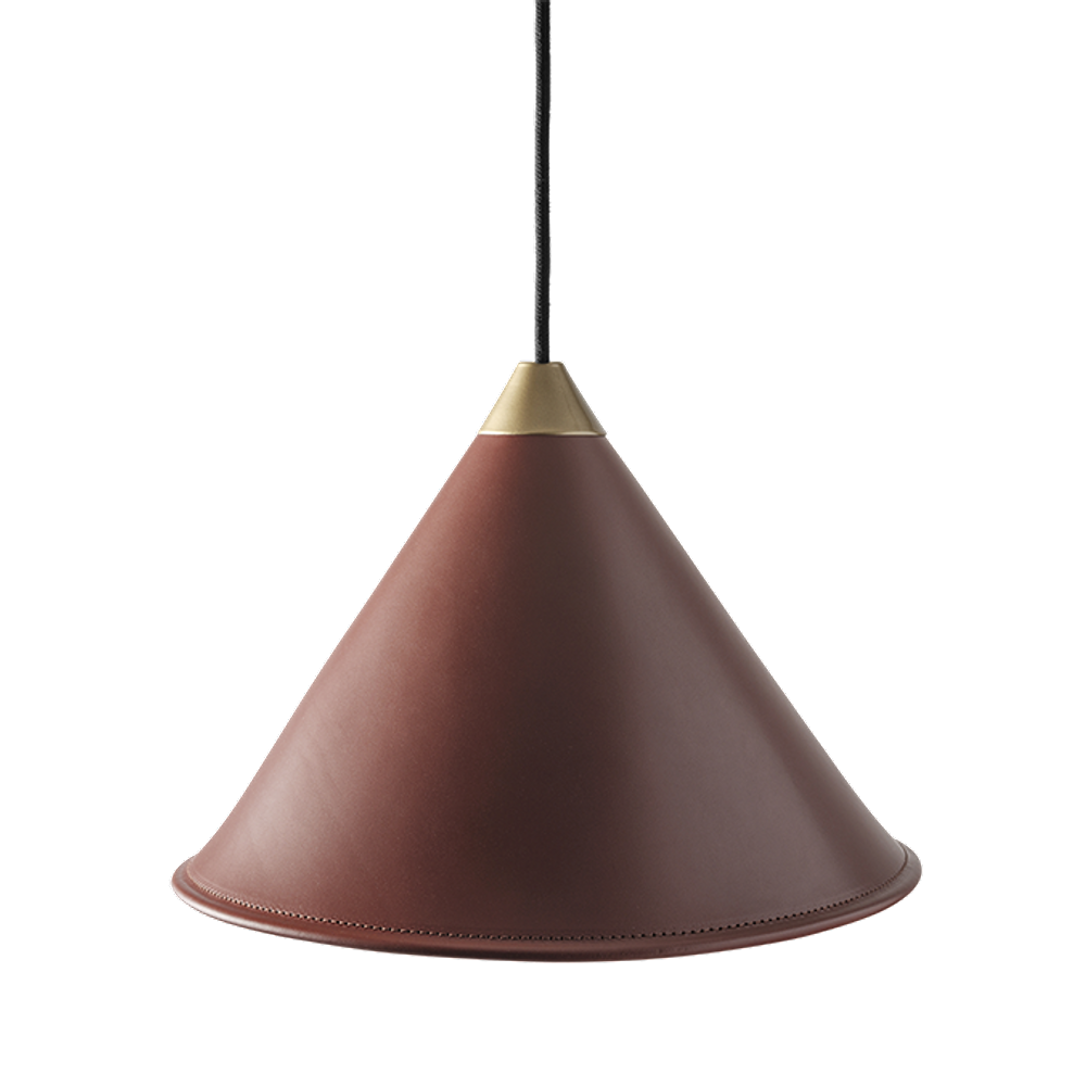 Leather Cone Lamp  Large