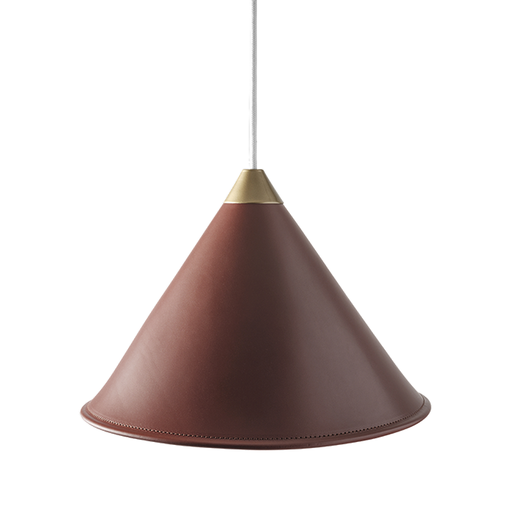 Leather Cone Lamp  Large