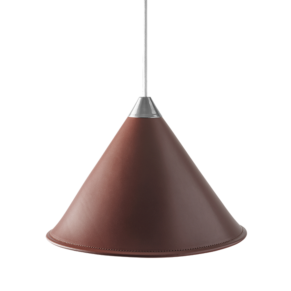 Leather Cone Lamp  Large