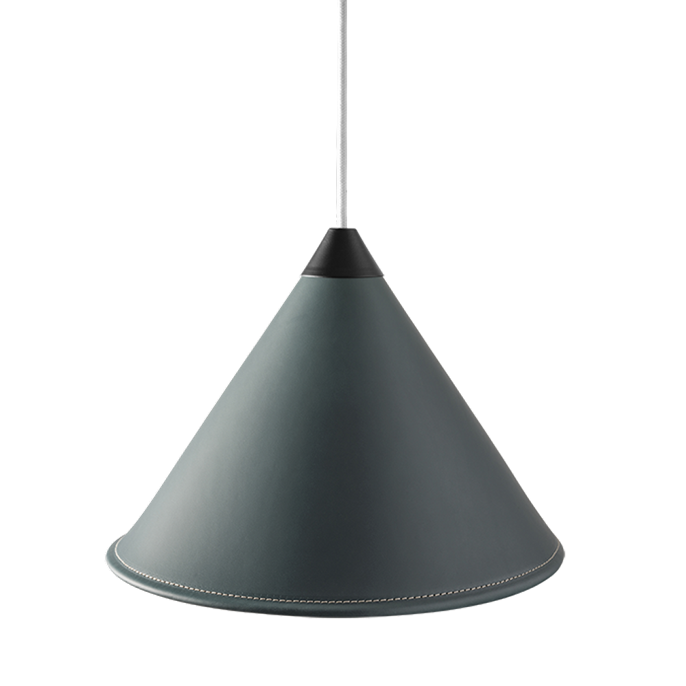 Leather Cone Lamp  Large