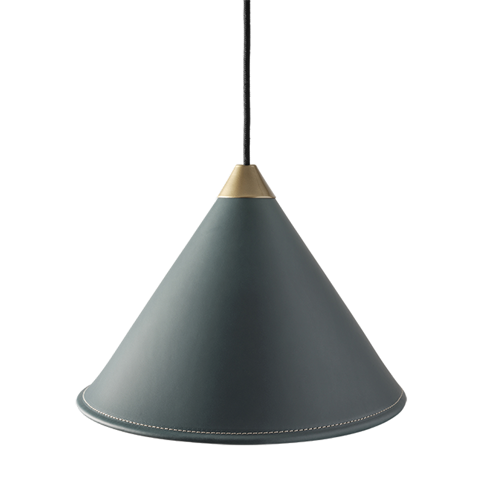 Leather Cone Lamp  Large
