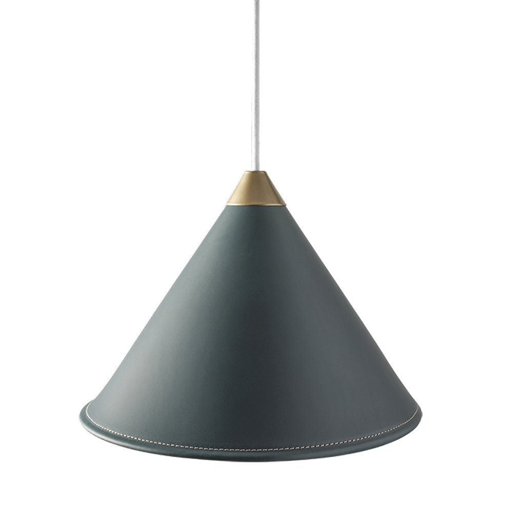 Leather Cone Lamp  Large