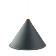 Leather Cone Lamp  Large