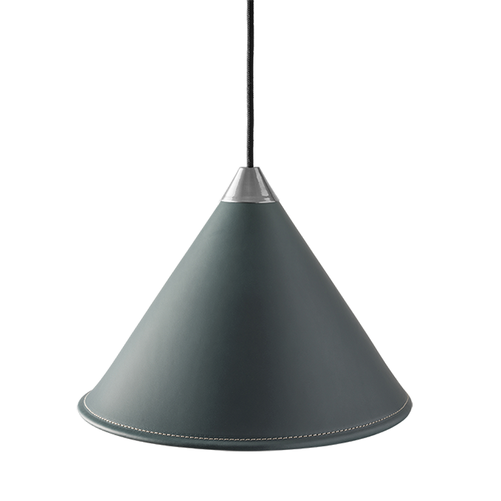Leather Cone Lamp  Large
