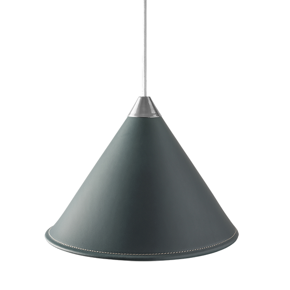 Leather Cone Lamp  Large
