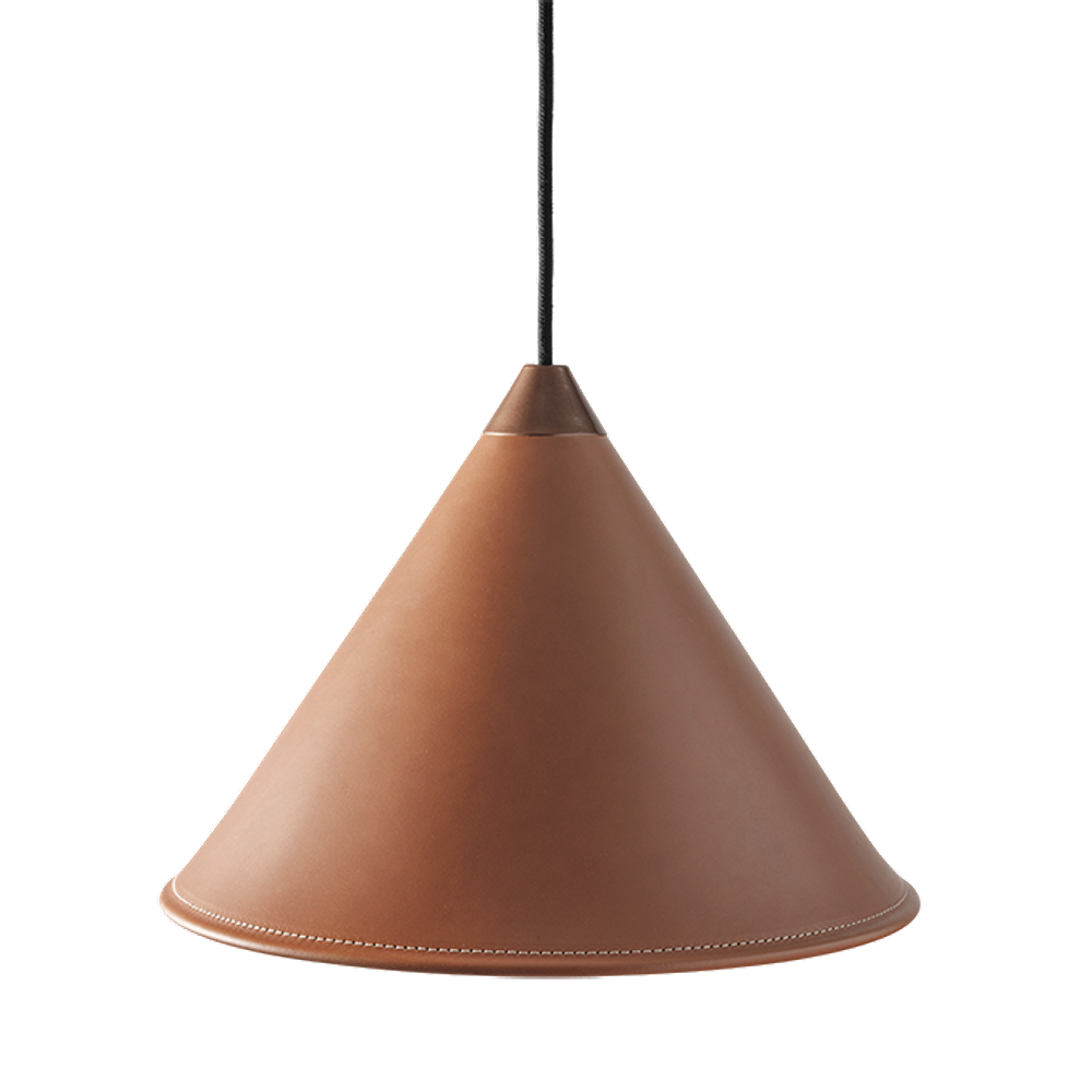 Leather Cone Lamp  Large