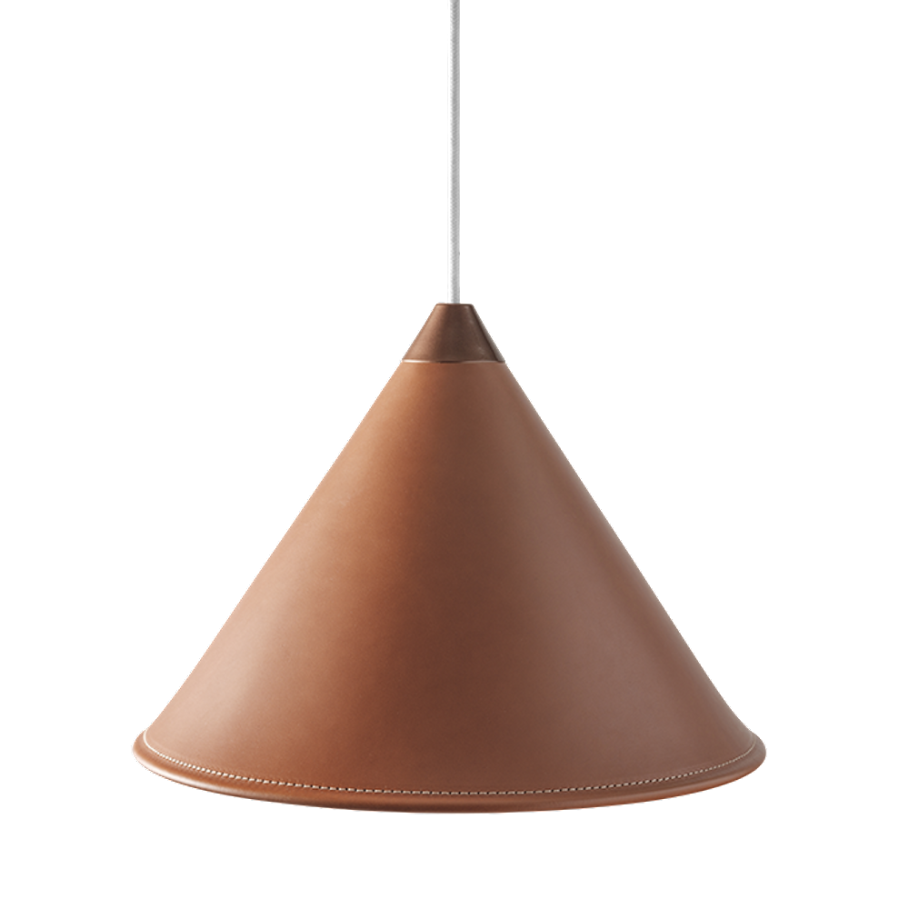 Leather Cone Lamp  Large