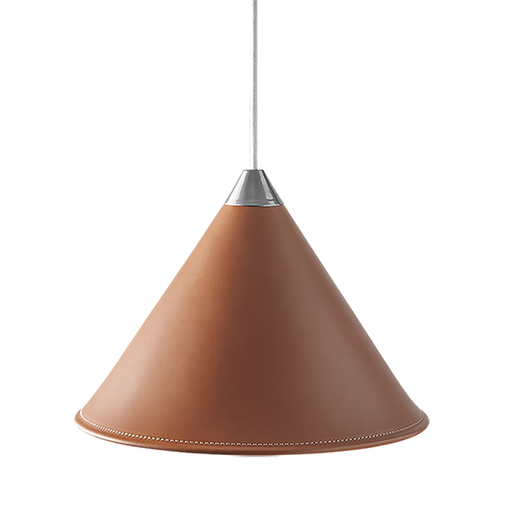 Leather Cone Lamp  Large