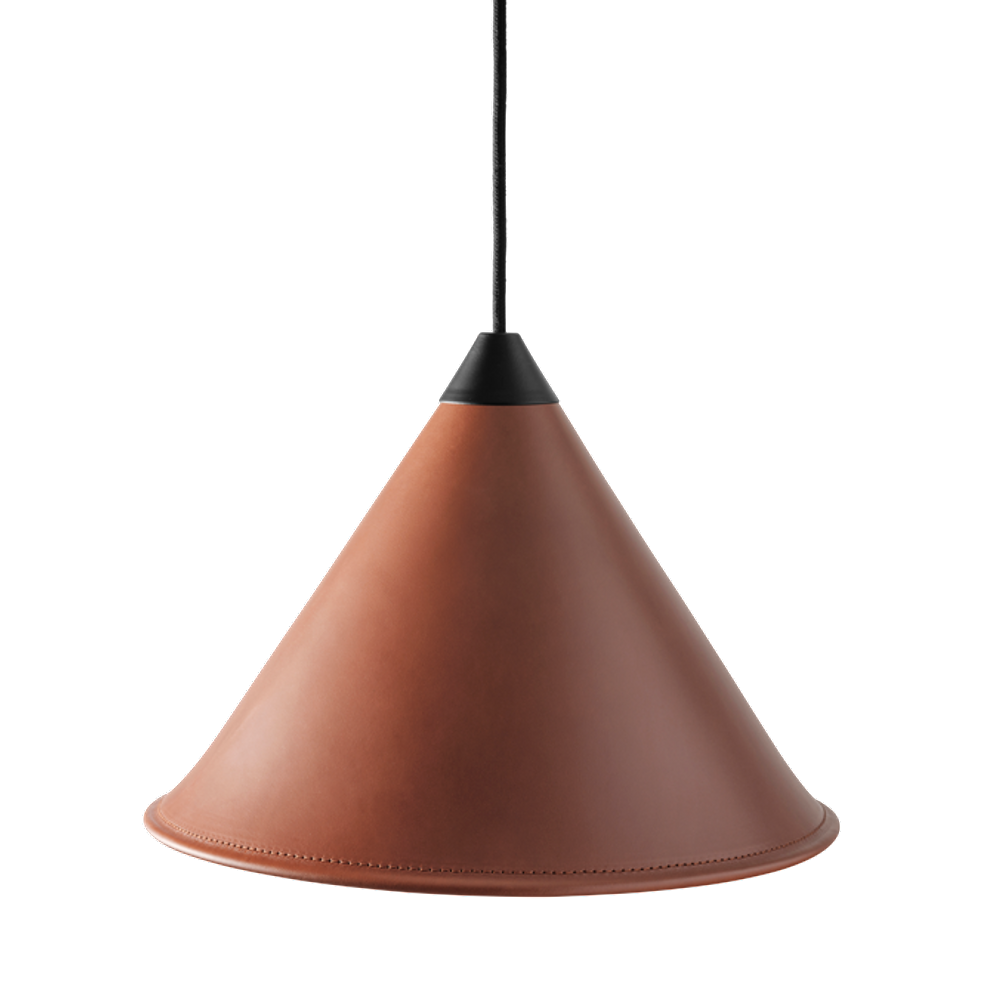 Leather Cone Lamp Extra Large