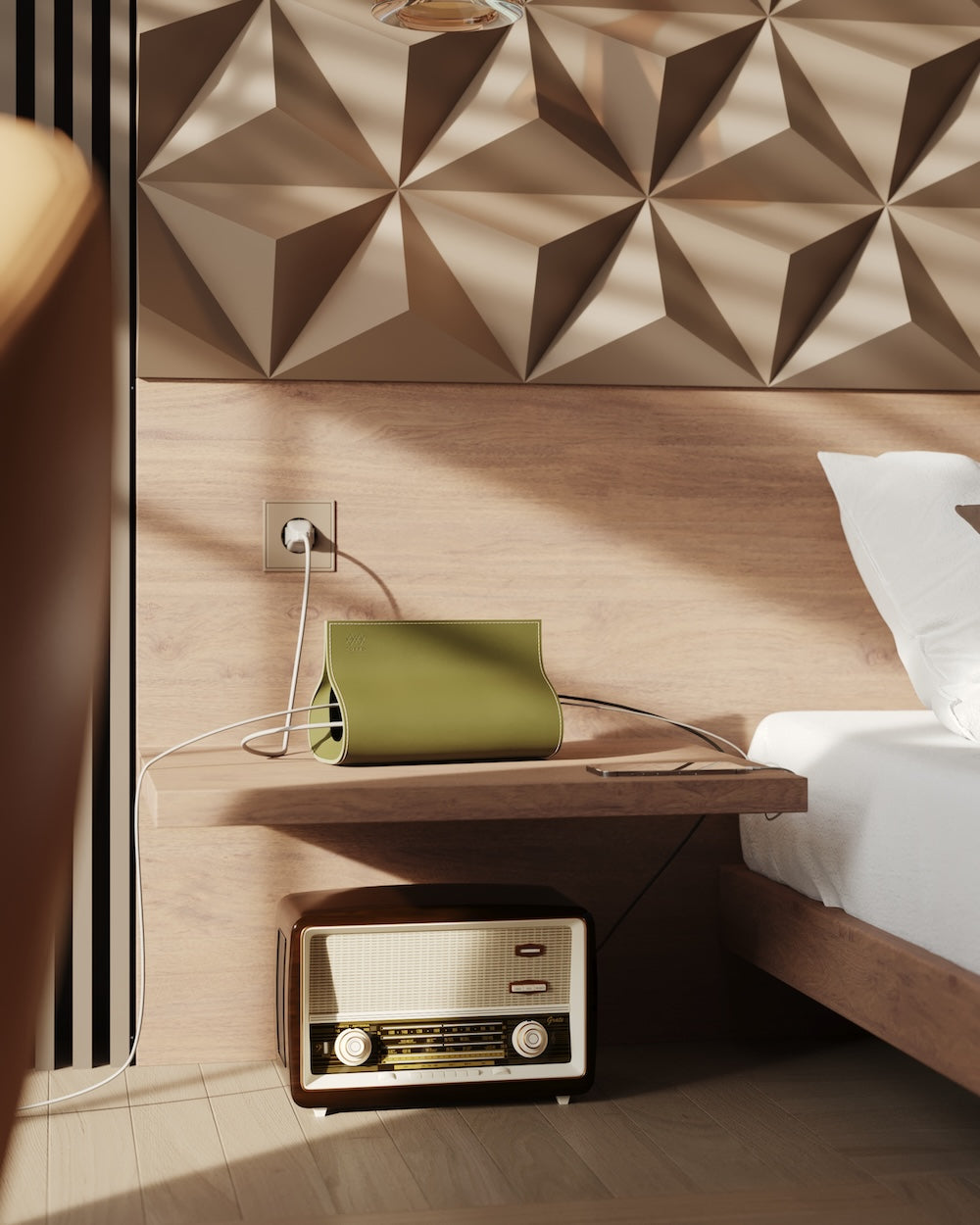 Cable Haven - Leather Power Strip Organizer