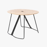 Wooden Coffee Table with Leather Strap