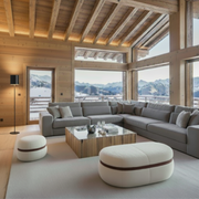 Sheepskin pouf - Cloud