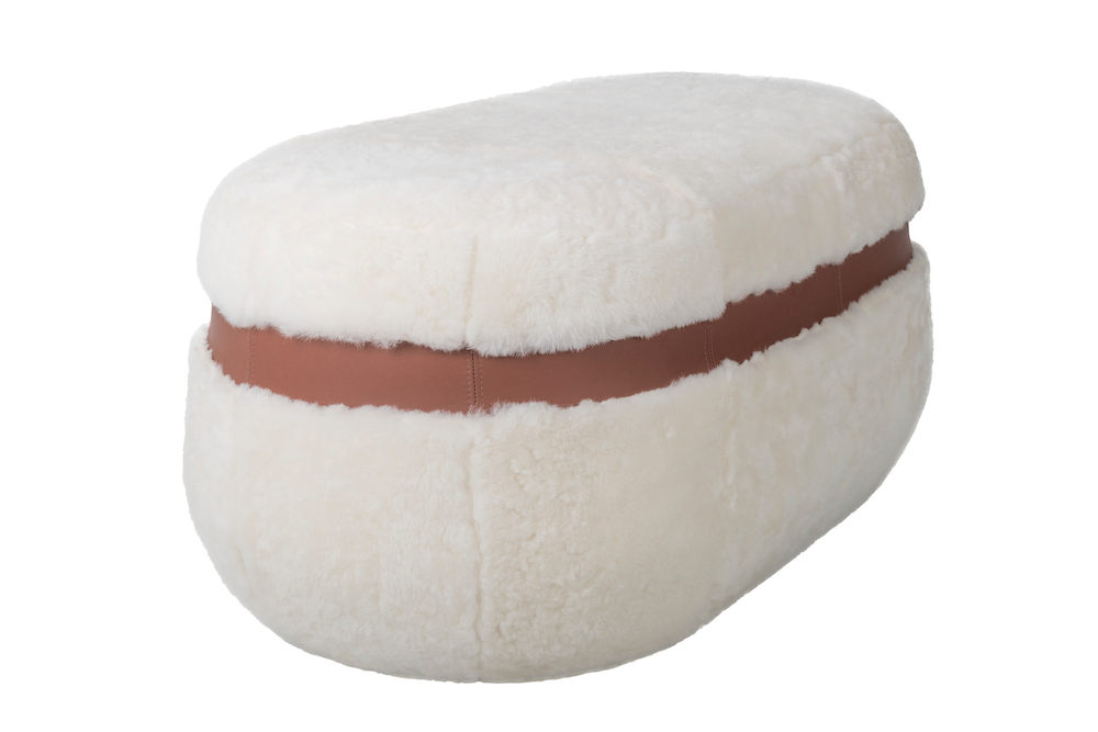 Sheepskin pouf - Cloud